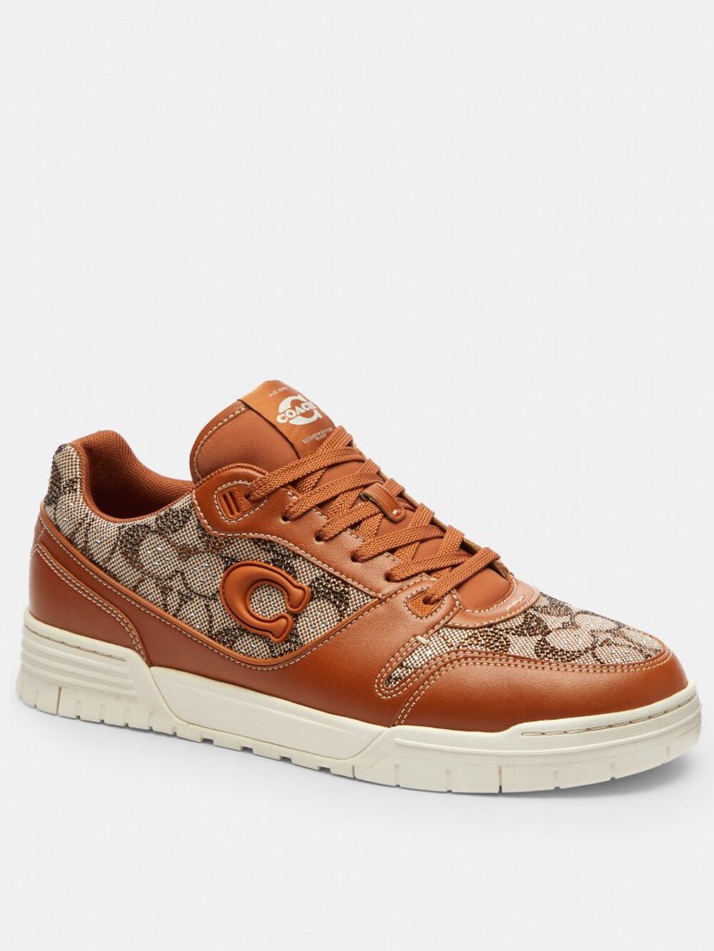 Coach Outlet Men's Soho Sneaker With Crystal Signature Jacquard Size 10